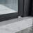 Bi-Fold Semi-Frameless Shower Doors In Matte Black With Clear Glass