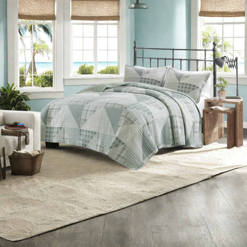 Premium Cotton Bedding Sets, Green Multi Full/queen, Versatile Year-round Comfort