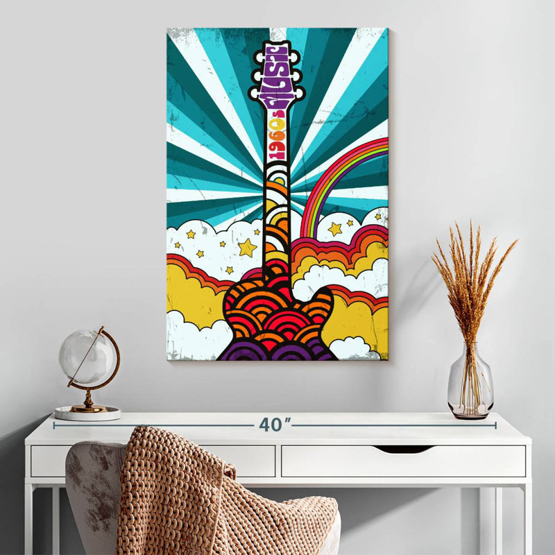 Abarca 1960s Guitar Music, 30" H x 20" W