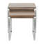 Tables gigognes modernes Tea Side en acier inoxydable et noyer