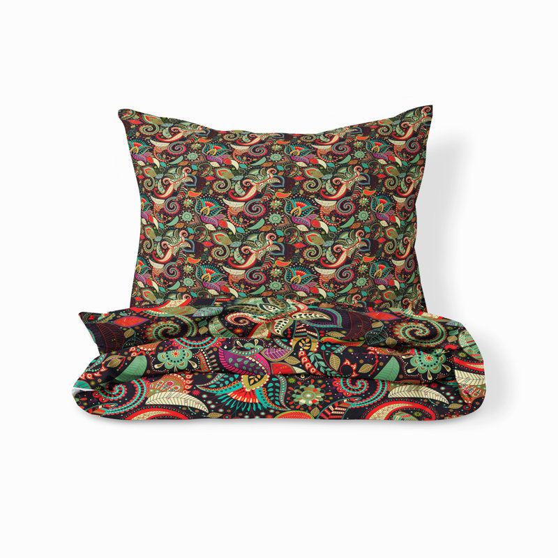 Paisley Duvet Cover, King Duvet Cover + 2 King Shams