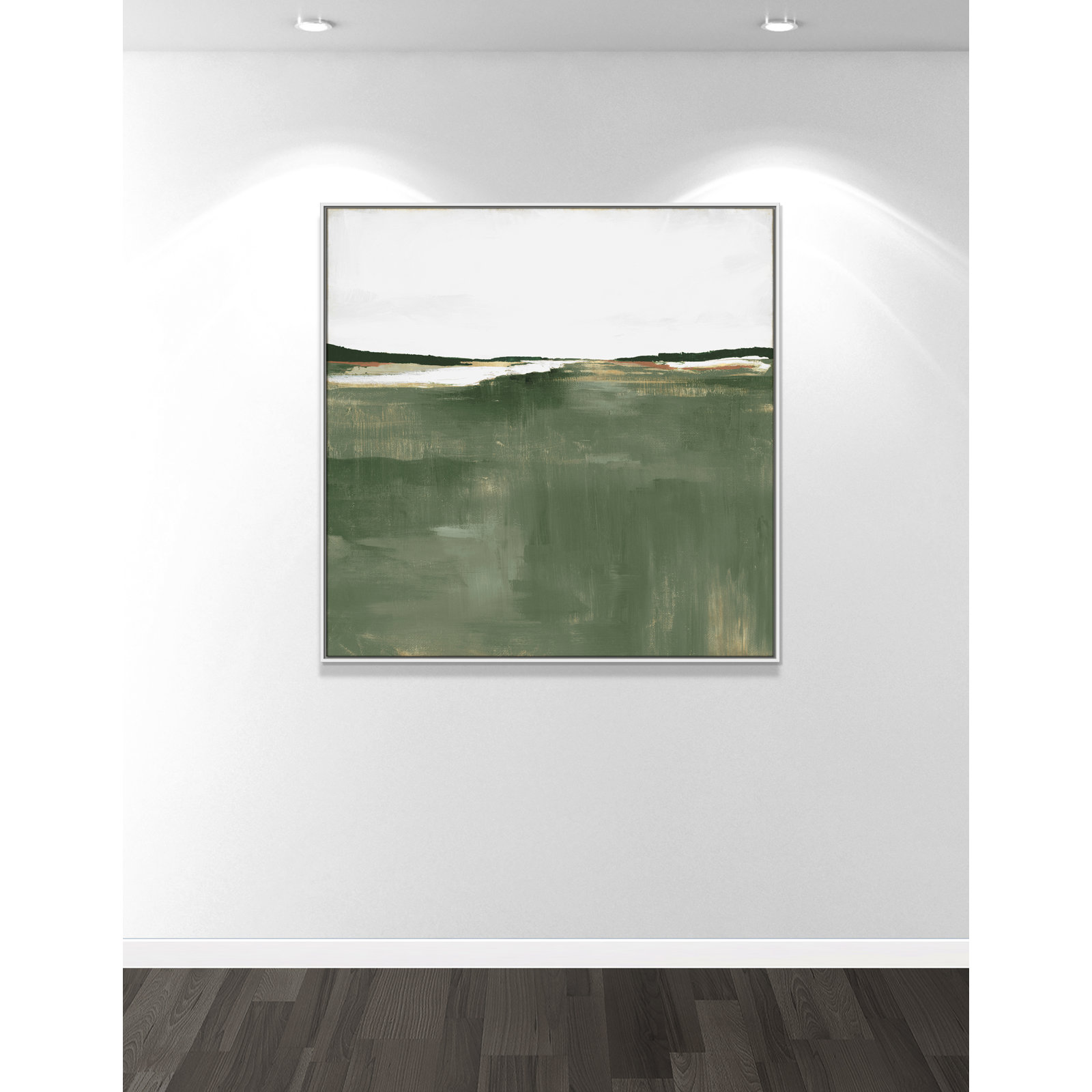 Dauntsey "Green Sea" Print by Isabelle Z, 46.5" H x 46.5" W, White