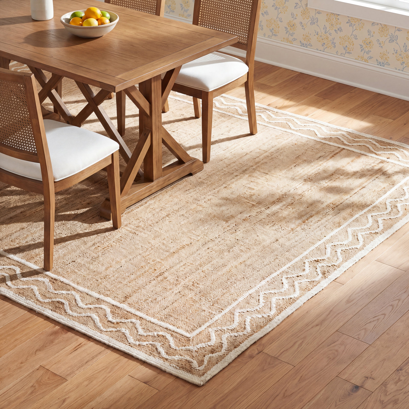 Orchard Natural Hand-Woven Jute Rug, Rectangle 2' x 3'