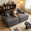 Canapé d'angle Cloud de 175 cm avec double méridienne et rembourrage à ressorts, canapé moelleux sans assemblage pour salon moderne, gris-159747572