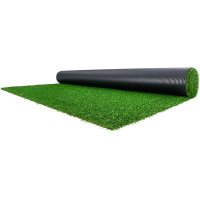 Gazon artificiel, tapis de gazon synthétique de 15 pi x 7 pi, tapis synthétique synthétique à hauteur de poils de 1,38 po, trous de drainage faciles à nettoyer pour la terrasse, le jardin, le balcon, la décoration intérieure extérieure, vert