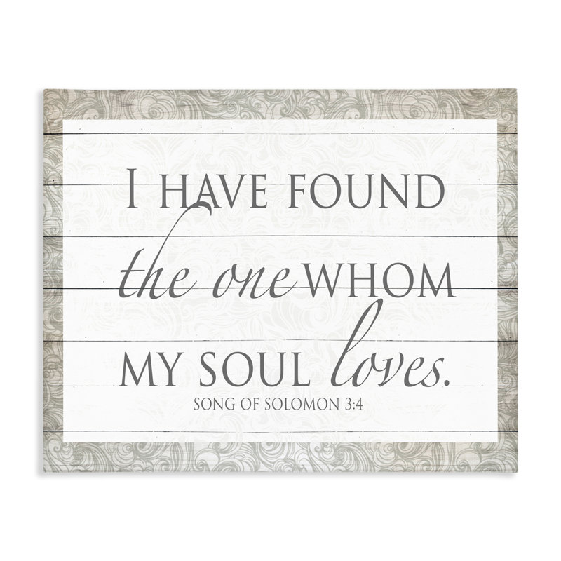 The One Whom My Soul Loves Canvas, conception par SD Graphics Studio, H 24 po x l 30 po