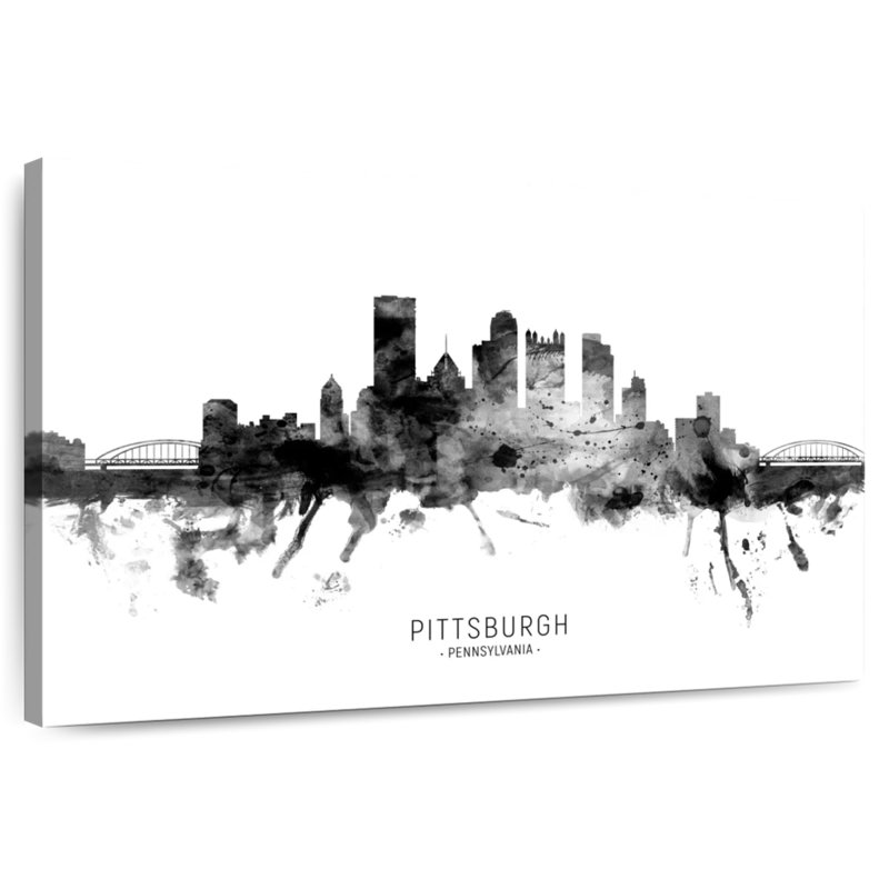 Ravi, Pittsburgh, Pennsylvanie, horizon, neuvième, H 8 po x l 12 po