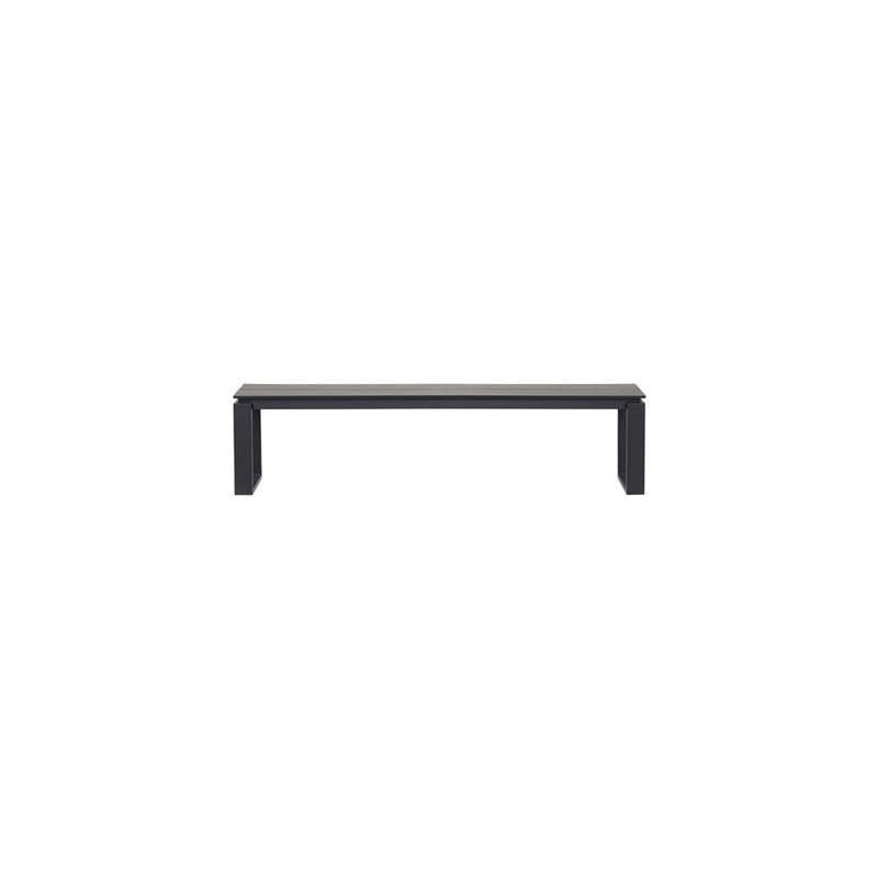 Kellen Powder Coated Aluminium Garden Bench, Black