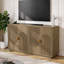 Meuble télé 59 po Mid-Century avec rangement, console média pour téléviseur de 65 po ou moins-130146806