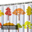 Rideau de douche d'automne avec 12 crochets Autumn Trees-378240503