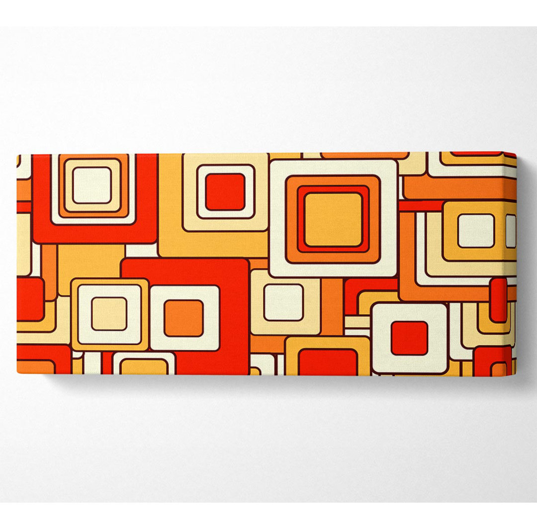 Psychedelisches Orange - Kunstdrucke auf Leinwand - Wrapped Canvas