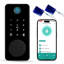 Keyless Entry Fingerprint Smart Lock with 2 Keys, Easy Installation, App Remote Control, Auto Lock (Handles Not Included)