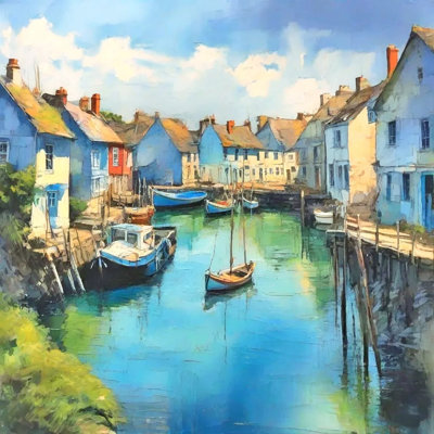 Art mural sur toile Harbour at Noon