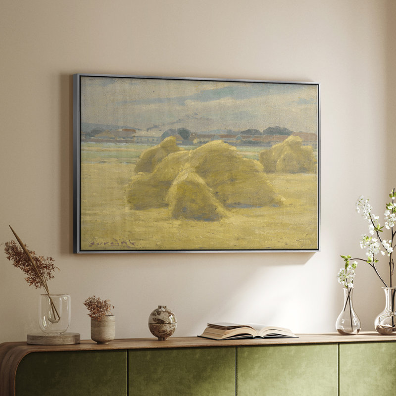 Paysage rétro -DCCXLV, H 17 po x l 25 po x P 2 po, Silver Floater Framed Canvas