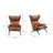 28'' Wide Genuine Leather Top Grain Leather Balloon Chair