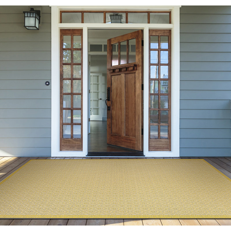 Tapis intérieur jaune Vacaville, Rectangle 3 pi 9 po x 5 pi 5 po