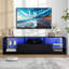 Meuble télé l 63 po avec station de charge et lumière DEL, console multimédia côtière avec 2 tiroirs-1632166335