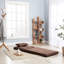 Inclinaison réglable 14 positions, triple rabattable, 5 positions, tissu, rembourrage en lin, structure en métal, coussin décoratif, petits espaces, surface de voyage, rembourrage, voyage