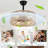 18" Farmhouse Boho Rattan Caged Reversible Ceiling Fan With Remote Control For Bedroom