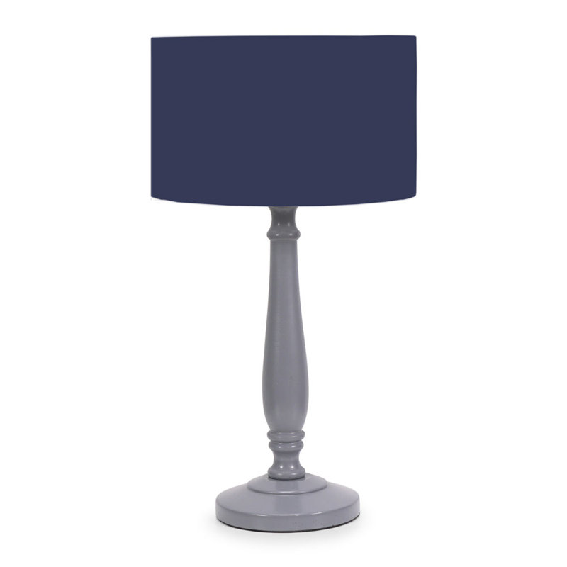 Annum Wood Table Lamp, Navy Blue, Grey, No