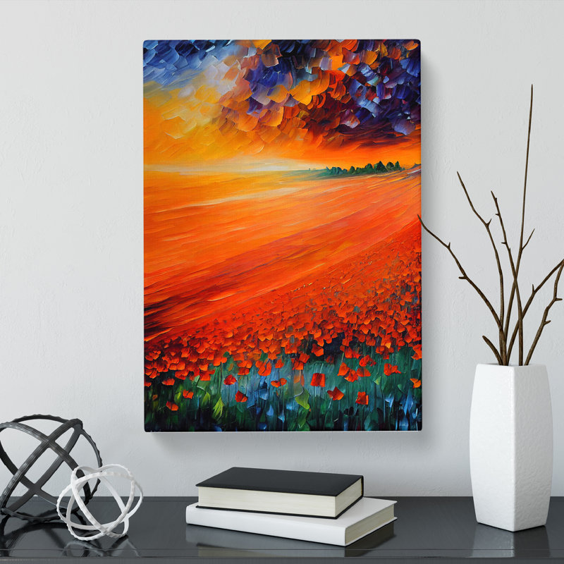 Dockside Poppy Field Vol.1 - Wrapped Canvas, 50cm H x 35cm W x 3cm D