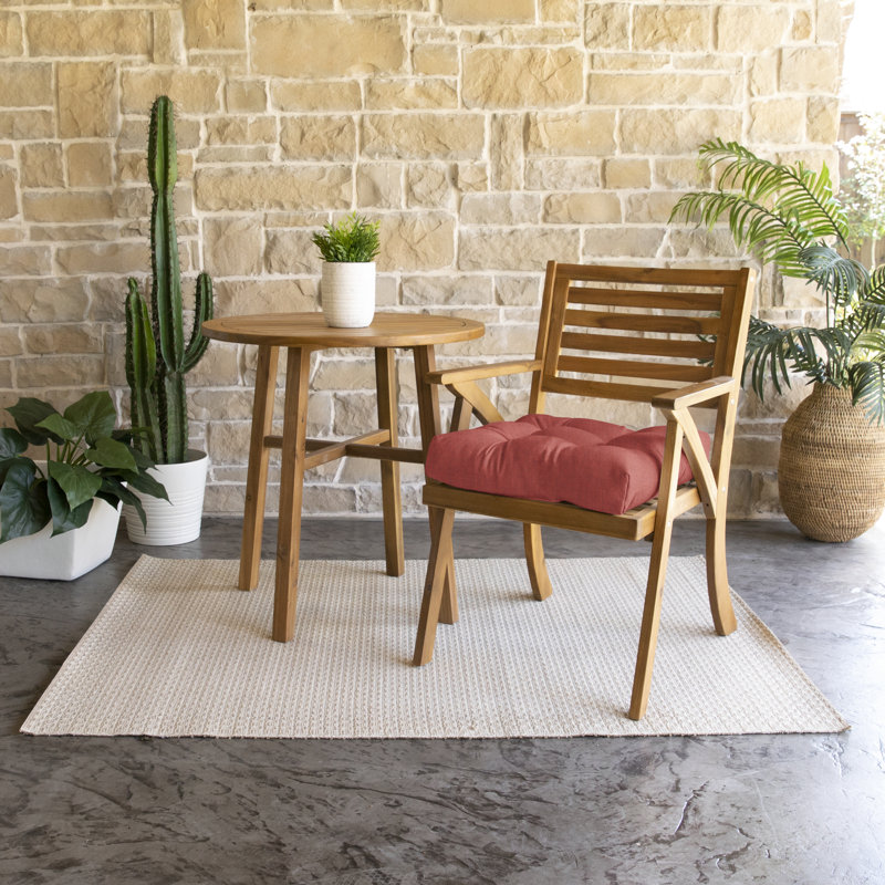 Coussin de siège capitonné Sunbrella, L 16 po, Toile henné Sunbrella®