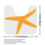 Ensemble de 3 tapis de salle de bain orange Starfish