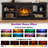 70" Farmhouse Fireplace Tv Stand For 80 Inch Tv, Large Tv Console Table For Living Room, Black-611362228