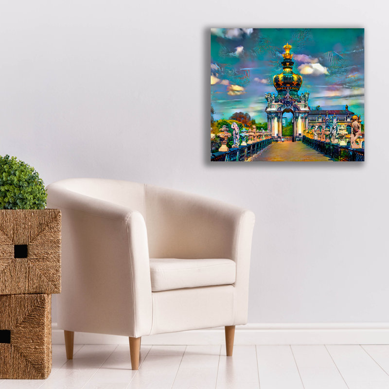  «Allemagne Dresde Crown Gate At Zwinger» par Pedro Gavidia, art mural sur toile, 30 po x 26 po