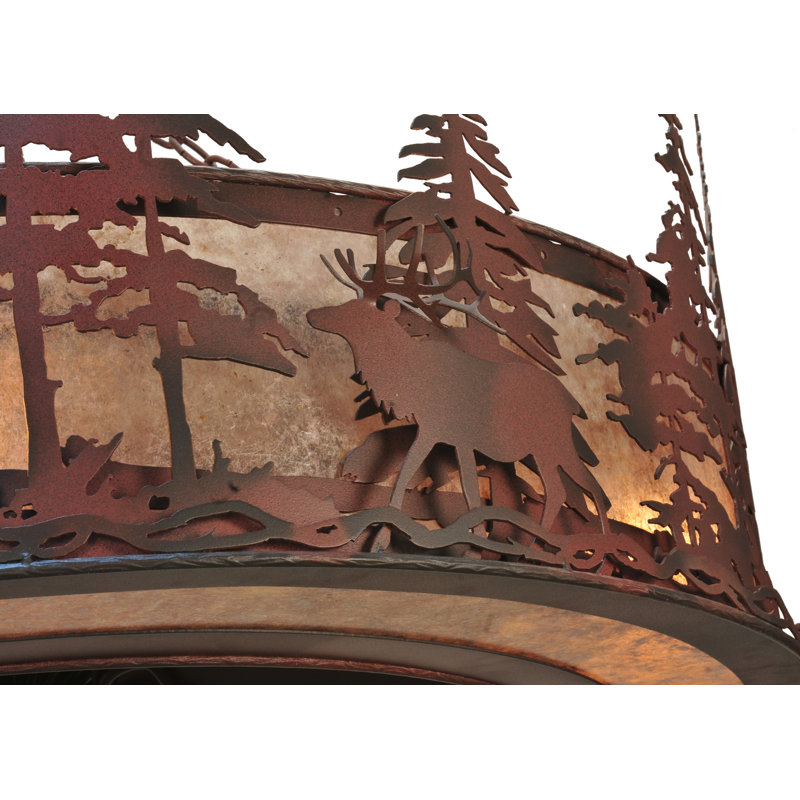 Elk At Dusk 8 - Light Chandelier