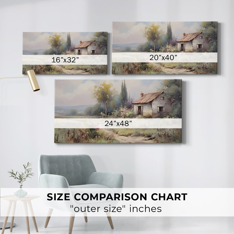 Série paysage - DCC XXI - Toile tendue avec châssis - Prêt à accrocher, H 16 po x l 32 po