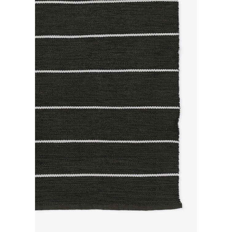 6' x 8' Sisal Outdoor Rug Black/Gray - Foss Floors