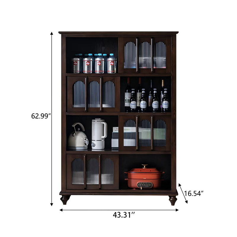 43.31"American-style solid wood dining side cabinet