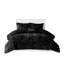 Édredon simple / simple TG en velours - noir, matelassé losangé, lavable à la machine avec coussin, lavable, jeté-129906252-129906250
