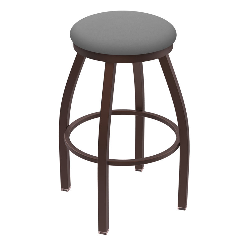 Tabouret pivotant Cragin XL802, Bronze, Vinyle - gris Folkstone Canter, Tabouret de bar (siège d’une hauteur de 30 po)
