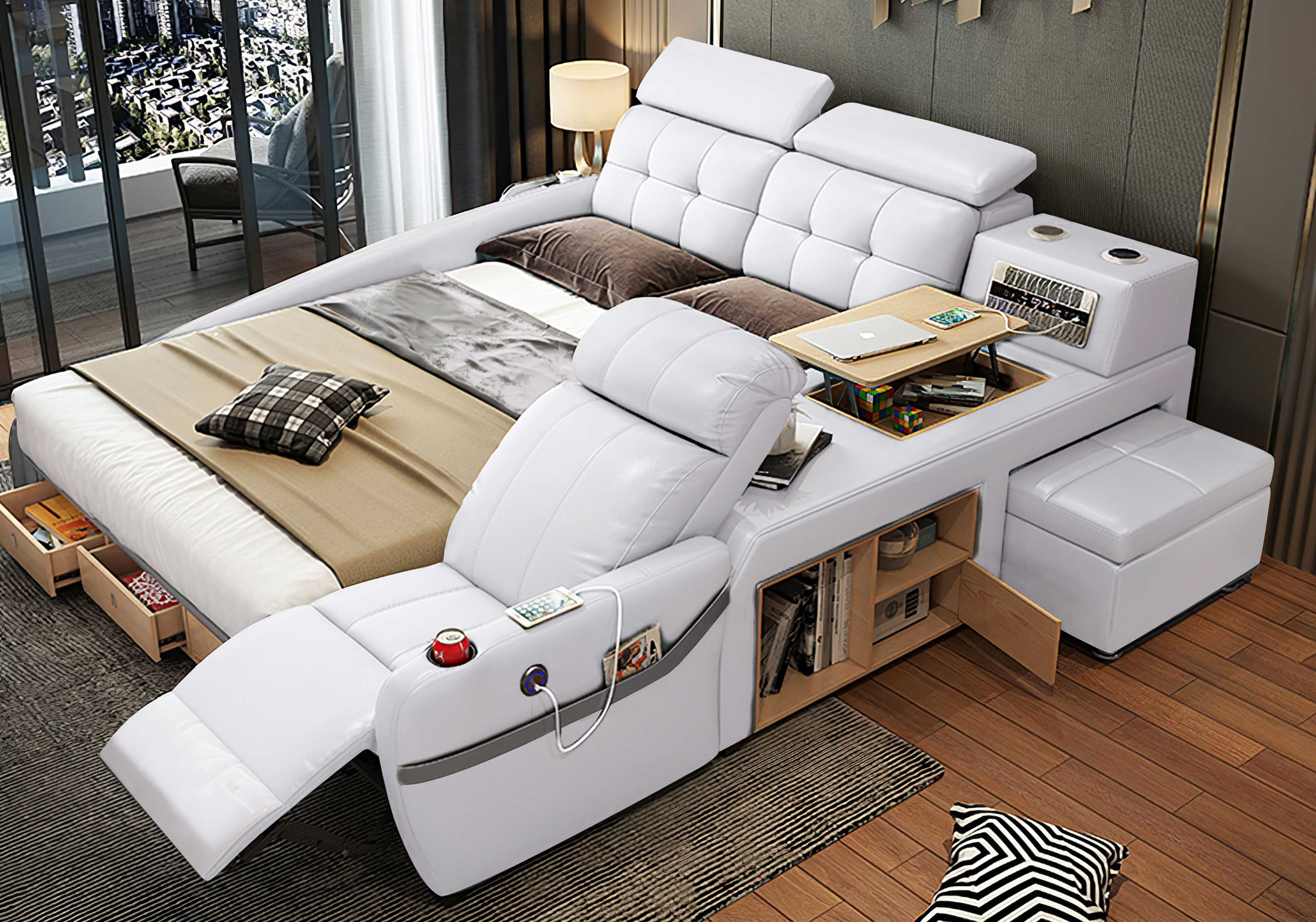 Wrought Studio Lubow Multifunctional Smart Upholstered Bed Wrought Studio Lubow Multifunctional Smart Upholstered Bed