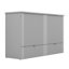 Lit escamotable pleine grandeur avec tiroir, armoire-lit mobile moderne avec un ensemble de prises et de ports USB, structure à poulie pliante