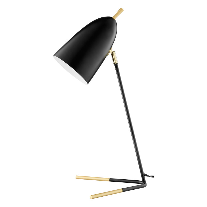 Metal Desk Lamp, Black/Gold