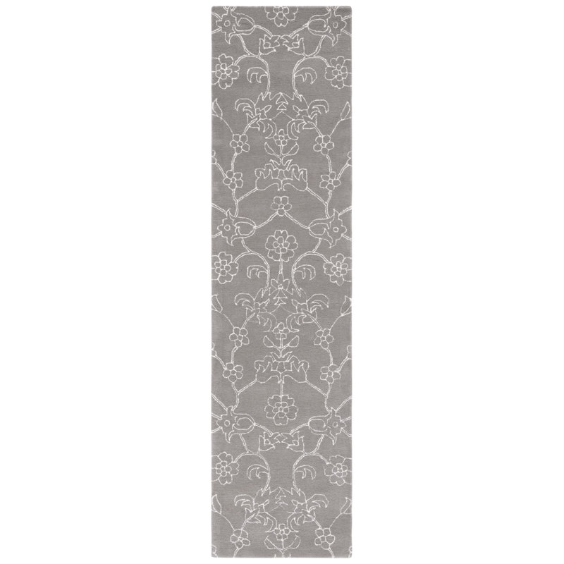 Fifth Avenue Hand Tufted New Zealand Wool Floral Rug, Runner 2'3" x 9'