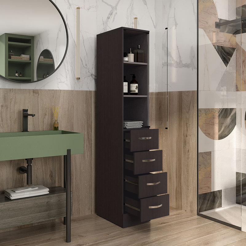 Armoire à linge épique, salle de bain, Noir