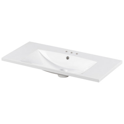 Lavabo de salle de bain simple avec 3 trous de robinet