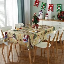  Christmas Tablecloth Rectangle, Plaid Table Cloth with  Snowflake Decorations, Heavy Weight & Spillproof Table Cover for Dining,  Party & Holidays (Snow Patterns, Rectangle, 52 x 70 (4-6 Seats)) : Home 