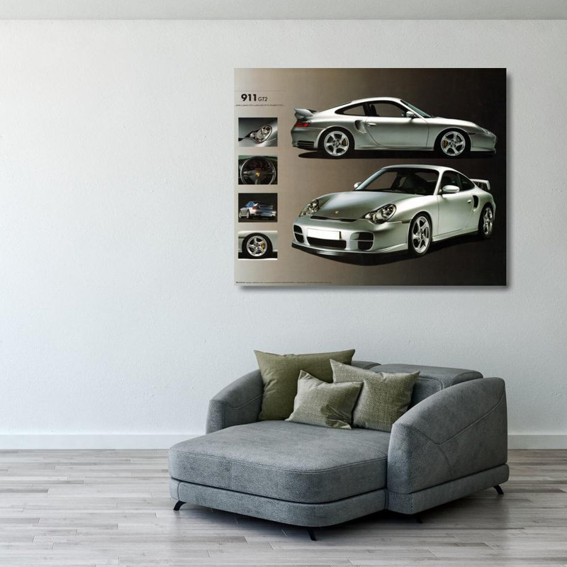 PORSCHE 911 GT, H 28 po x l 35 po