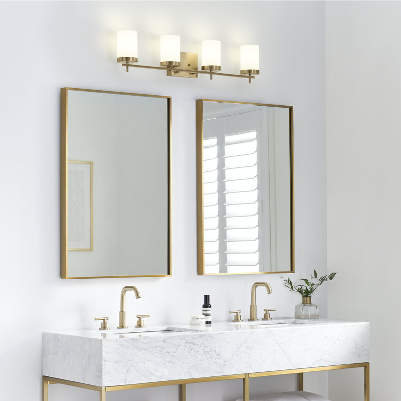 Lumière de meuble-lavabo à intensité variable, Non, 4, Laiton satiné