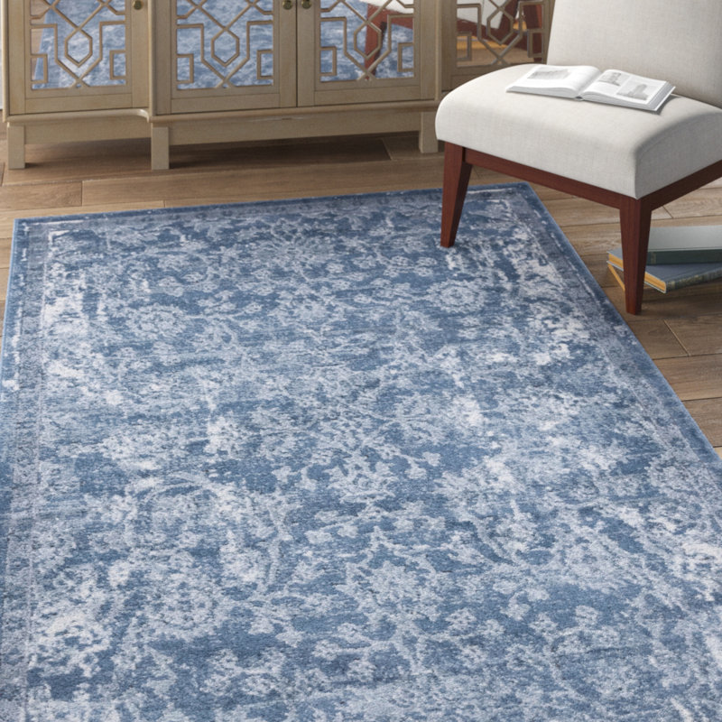 Tapis oriental bleu Charters Towers, Rectangle 6 pi 1 po x 9 pi
