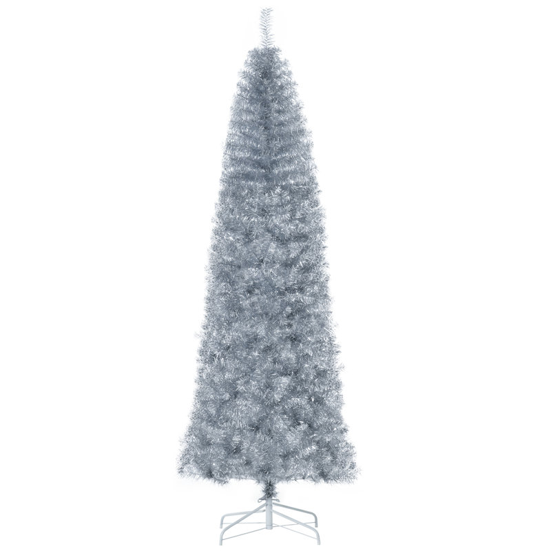 Arbre de Noël argenté argenté, H 7 pi