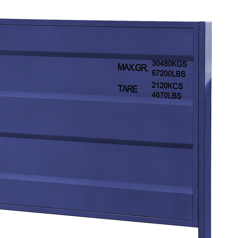 Lit plateforme, Bleu, Simple