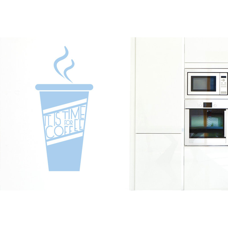 Food & Beverage Wall Decal, Light Blue, Medium