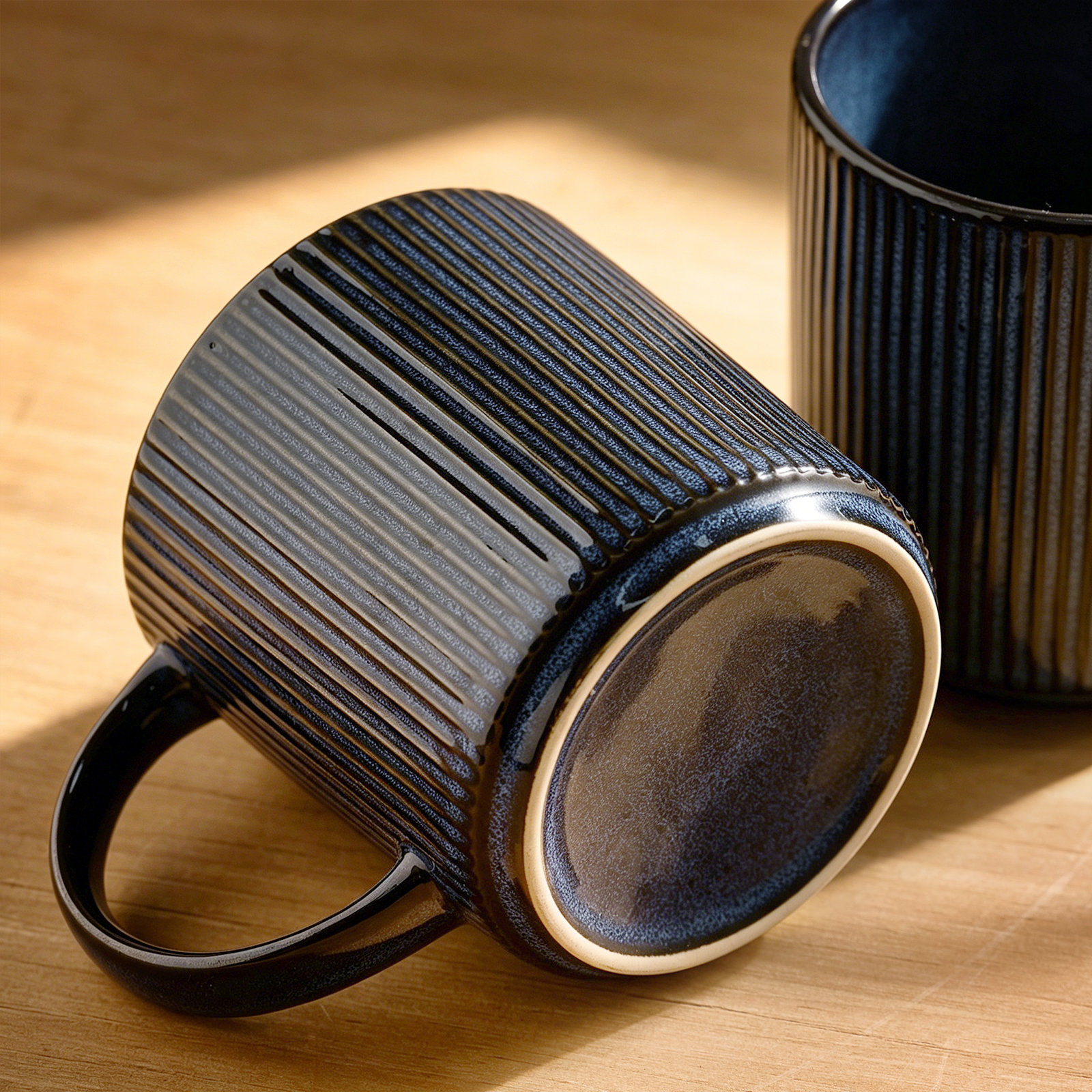 Azal Stoneware Coffee Cup, 16 oz, Nebulas Blue
