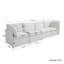 Ensemble de canapé modulaire 4 pièces, grand canapé avec cadre en fer léger et housse-133424821